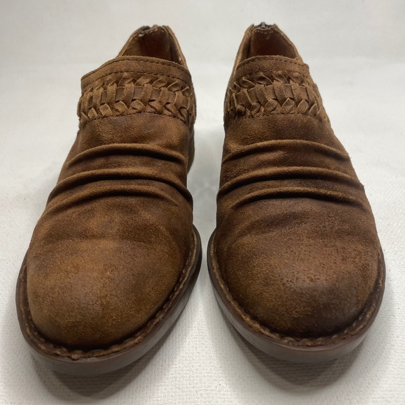 Born Boot Katharina Brown Rustic Suede Distressed Leather Ankle Boot Size 6 - Picture 4 of 12